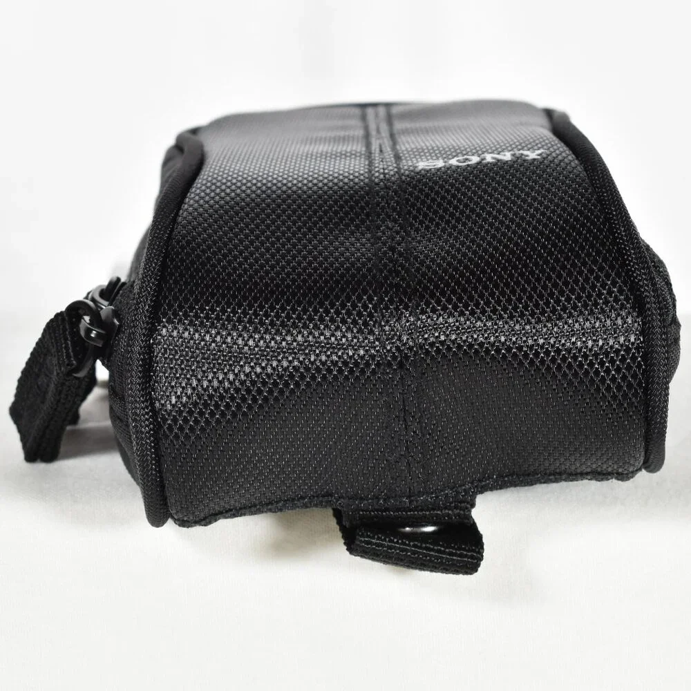 Sony LCS-CSW Soft Camera Case Black Belt Loop Memory Card Pocket Compact Pouch
